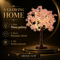 Lampe Premium en forme d'arbre de cerisier 47cm, LED, éclairage Sakura Bonsaï, alimentation USB, veilleuse décorative pour chambre, maison, cadeau