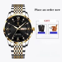 POEDAGAR Montre Homme Mode Affaires Luxe avec Date Jour Montres Sport Homme Étanche Lumineuse Montre-Bracelet Quartz Homme