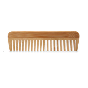 Peigne à dents larges et fines, personnalisé, en bois de bambou, écologique, <span class=keywords><strong>brosse</strong></span> pour <span class=keywords><strong>barbe</strong></span> et cheveux, vente en gros, bon marché - Product Image 2