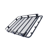 JIZHENG JZ-E-015 Cesta de carga universal para techo con montaje en canalón de lluvia para Toyota LC80, portaequipajes de hierro para techo, capacidad de 100 kg, fácil instalación