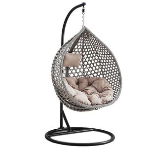 Silla columpio individual de mimbre para Patio, jardín, exterior, con soporte, columpio oscilante interior, <span class=keywords><strong>2023</strong></span> - Product Image 1