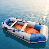 Nouveau bateau pneumatique en PVC haute vitesse pour 4-5 personnes, couleur personnalisable, emballage en caisse en bois, garantie 1 an, pêche