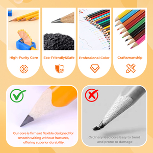 Set pensil Set kayu Logo <span class=keywords><strong>Mini</strong></span> dicetak putih Liner Kit Esu kulit hitam pensil Hb dalam jumlah besar - Product Image 5