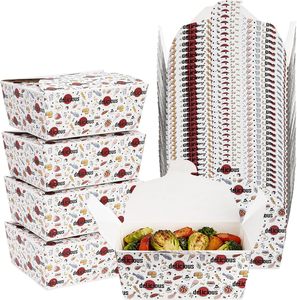 Caixas de Papelão Brancas para Alimentos, Resistentes a Vazamentos e Gordura, para Restaurantes, Catering e Festas - Product Image 1