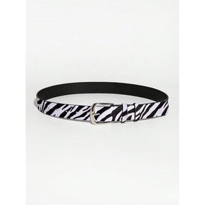 Cinturón de Cuero Sintético con Estampado de Cebra para Mujer, Hebilla Metálica, Accesorio de Moda Y2K, Marca FOXA - Product Image 2