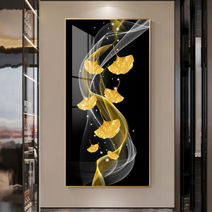 Decorazione per la Casa, Poster con Fiori Dorati, Stampa su Tela, Dipinto Murale per Soggiorno, Arte da Parete in Cristallo e Porcellana - Product Image 4