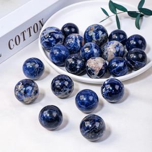 Vente en gros de <span class=keywords><strong>sodalite</strong></span> de guérison en cristal naturel poli mini boule de cristal <span class=keywords><strong>bleu</strong></span> pour la décoration - Product Image 1