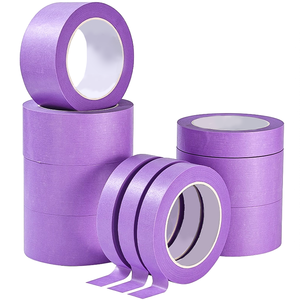 Ruban adhésif de masquage en papier washi violet pour peinture intérieure et extérieure, faible adhérence, sans résidu, surfaces délicates, bricolage sans résidu - Product Image 1