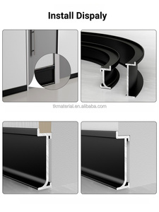 Moderna Battiscopa Minimalista in Lega di Alluminio a Incasso per Pavimenti e Pareti di Hotel e Appartamenti - Product Image 5