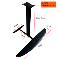 Feuille de surf pour sports nautiques OEM d'usine série GY ensemble de feuilles de lame universelles feuille d'aile en aluminium carbone 2100 m² hydroptère de démarrage de quai