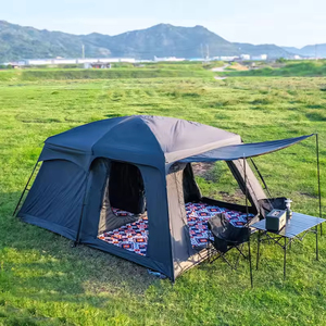 Tente de camping robuste, imperméable et coupe-vent, 2 chambres et 1 salon, pour 8 à 12 personnes, idéale pour le glamping familial, vente en gros - Product Image 1