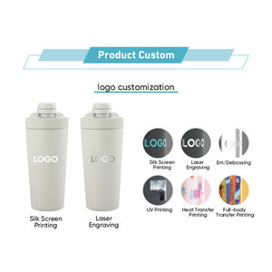 スポーツBPAフリーシェーカーカップカスタムロゴシェーカーカップ二重壁ステンレス真空シェーカーカップジムタンパク質 - Product Image 5