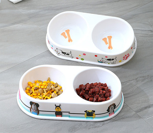 Personalizzato Melanine Pet Bowl Double Dog Bowl Feeder Hundenapf Bol Pour Chien Ciotola Per Cani melamina Pet Dog Double Bowl - Product Image 5
