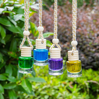 Diffuseur d'huiles essentielles pour voiture, mini diffuseur suspendu en verre, lavande, jasmin, océan, 10 ml, pour parfumer l'air de la voiture