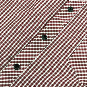 Económica de la alta calidad de los hombres rojo y blanco manga larga a cuadros camisa casual - Product Image 5
