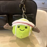 Breloques en peluche de la série sportive : basketball, football, badminton, baseball – Jouets décoratifs pour sacs et porte-clés