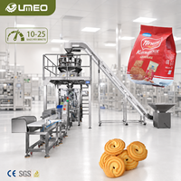 Machine d'emballage verticale automatique multi-têtes pour biscuits aux pépites de chocolat, flocons d'avoine, raisins secs, pinwheels, macarons et autres snacks