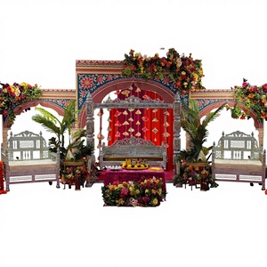 Luxury Gujarati Wedding Wooden Swing Trending India Style Colorful Swing Hot Selling Sankheda Hand Carved Wedding Jhula - Product Image 1