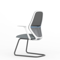 Silla de trabajo de altura ajustable de fabricante, silla de conferencia de ordenador, muebles de personal de oficina, silla de malla con respaldo medio