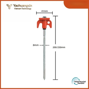 Yachuangxin <b>Tent</b> Peg 10.6inch Stainless Steel Threaded J-Nail for Outdoor Camping All Seasons Use - Product Image 5