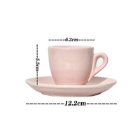Tazas de Espresso Latte Italianas Rosadas y Lindas, de Cerámica, 80 ml, Mini, de Porcelana, Ecológicas, Libres de BPA, Precios de Fábrica al por Mayor