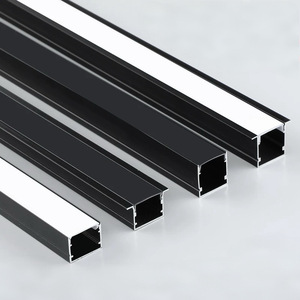 14.5*7mm dễ dàng cài đặt LED hồ sơ khuếch tán ánh sáng Dải đùn nhôm đen lõm hệ thống gắn ánh sáng bền - Product Image 4