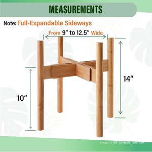 Solid Wood Flower <b>Stand</b> Rectangle Detachable Standing Type For Living Room Indoor Use Natural Wood Color - Product Image 3
