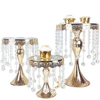 Support de présentation de gâteaux et desserts en fer doré de style européen pour la décoration de table de mariage