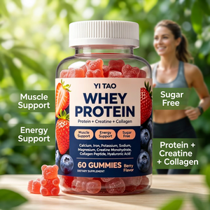 Gomitas de Proteína de Suero Sin Azúcar OEM/ODM, Suplemento de Creatina y Colágeno, Recuperación Post-Entrenamiento, Crecimiento Muscular, Apoyo para Articulaciones y Piel - Product Image 3