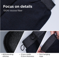 Gants exfoliants pour le corps, gants exfoliants pour la douche, logo personnalisé, viscose, vente chaude, gants exfoliants coréens, gants exfoliants noirs, 2 pièces