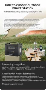 OEM Portable Power <strong>Station</strong> with 800W to 5000W Capacity 110V 220V <strong>Lithium</strong> <strong>Ion</strong> <strong>Battery</strong> Off-Grid Solar Generator Car Jump Starter - Product Image 5