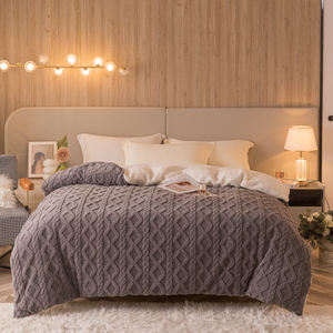 Couette double nordique chaud hiver moelleux <span class=keywords><strong>Plaid</strong></span> couette couvre-lit très épais - Product Image 5