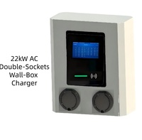 Neue Doppelsteckdosen EV-Ladestation mit Gun-Socket, kabellosem Typ-2-Interface, 22kW-43kW Ausgangsleistung, 380V Eingang, CE-zertifiziert