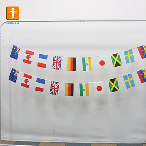 <span class=keywords><strong>Guirlande</strong></span> de fanions colorés réutilisables pour festivals, mariages et décorations extérieures - Product Image 1