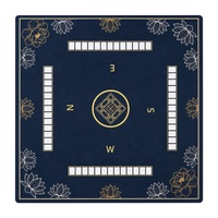 Tapis de jeu de Mahjong Jiaji anti-bruit avec base en caoutchouc antidérapant de 2 mm pour 4 joueurs, Mahjong américain, Poker, Bridge