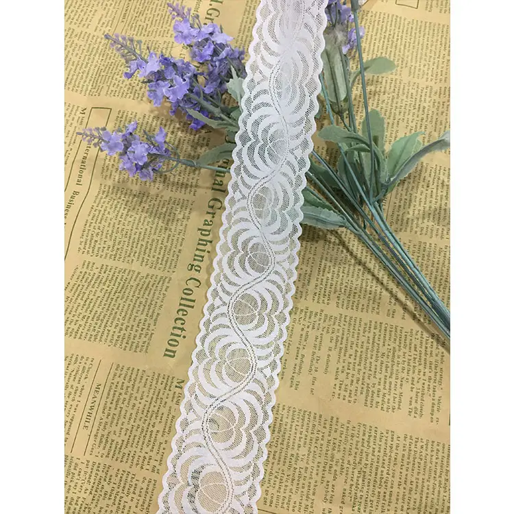 4.8 cm 1.9 inch nylon and spandex high elastic high quality voile lace trims for panties