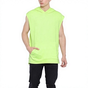 2026 New Wholesale Summer XL Gym <b>Hoodies</b> Men's Solid Print Muscle Cut- T-Shirt Design Plain Dyed <b>Workout</b> Spandex/Polyester - Product Image 1