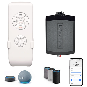 JF-028-WIFI intelligente ventilatore da soffitto telecomando compatibile Alexa Google Assistant funziona con Smart Home System Smart Life App No Hub - Product Image 1