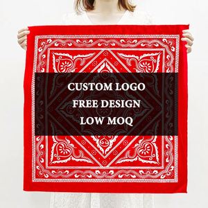 Cheap Customized Solid Color Blank Personalized Gifts Square Satin <b>Bandanas</b> 55x55cm Sporty Outdoor Use - Product Image 1