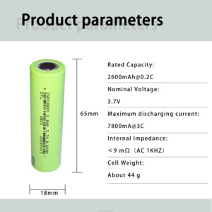 Lithium-Akku mit Schneller Wärmeableitung, 3.7V 18650 Li-Ionen-Akku, Wiederaufladbare Zellen - Product Image 2