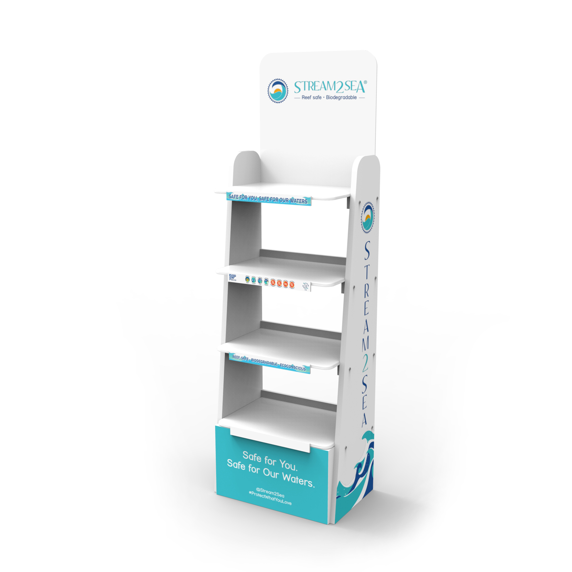 Fashion Wooden Skin Care Cosmetics Display Stand for Stores — view 5