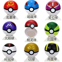 Vente en gros de Pokéballs 3D gravées avec de petits monstres géants, de haute qualité, en plastique cristallin, 5/7 cm, décoration et objets de collection