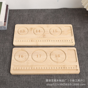 Bandeja de madera para joyería 13 14 15 16 17 18 con regla para exhibición de cuentas y manualidades DIY - Product Image 1