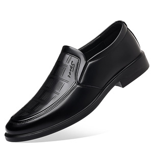 Mocasines de cuero para hombre, sin cordones, punta redonda, forro de cuero genuino, suela de goma, para todas las estaciones, zapatos casuales de negocios. - Product Image 5