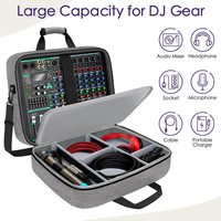 Mallette de mixage audio Mallette de mixage Podcast Sac de rangement de protection pour mixeur DJ Mallette de voyage pour mixeur audio Sac souple avec rangement réglable