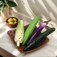 Ensemble de légumes artificiels réalistes (Courge amère, Concombre, Aubergine, Maïs) – Accessoire pédagogique et de présentation