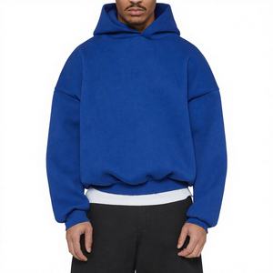 Hoodie pour homme en molleton 360gsm 610gsm 100% coton, coupe ample, logo personnalisé, écologique, hiver - Product Image 3