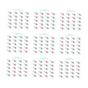 2025LOVE 2024 ขอบคุณ ชุดสติกเกอร์ไปรษณีย์สหรัฐฯ ลายทางการแพทย์ใหม่ 5 แผ่น จำนวน 100 ชิ้น เหมาะสำหรับตกแต่ง - Product Image 4