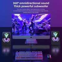 Altavoces RGB para Juegos de PC, Subwoofer Estéreo con Cable, con Luz LED RGB, Equipo de Sonido/Amplificadores/Altavoces