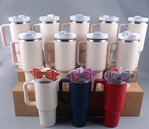 Gobelet isotherme minimaliste en acier inoxydable de 40 oz avec poignée, pour extérieur et voiture, vente en gros, résistant à l'eau bouillante, maintien au chaud 12-24h - Product Image 2